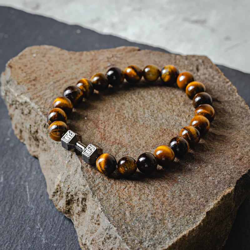 Dumbbell Tiger Eye Bead Bracelet