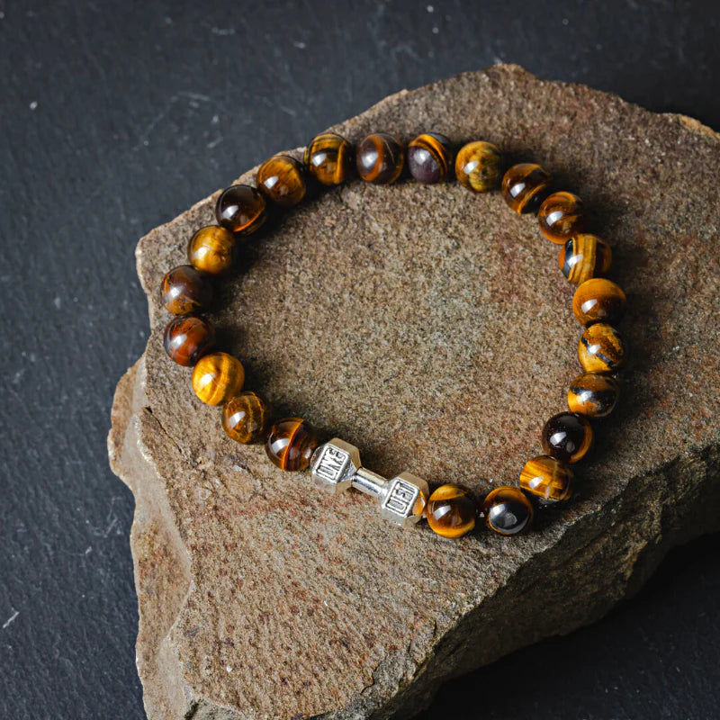 Dumbbell Tiger Eye Bead Bracelet