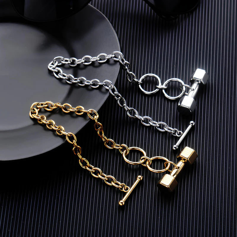 Dumbbell bracelet