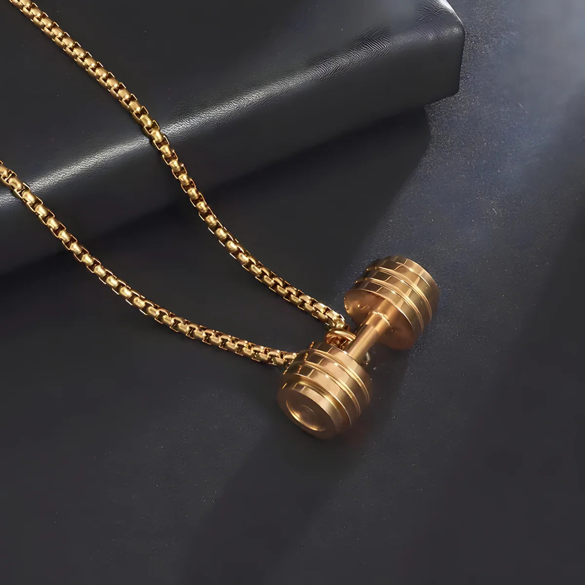 Heart Of Strength Dumbbell Necklace