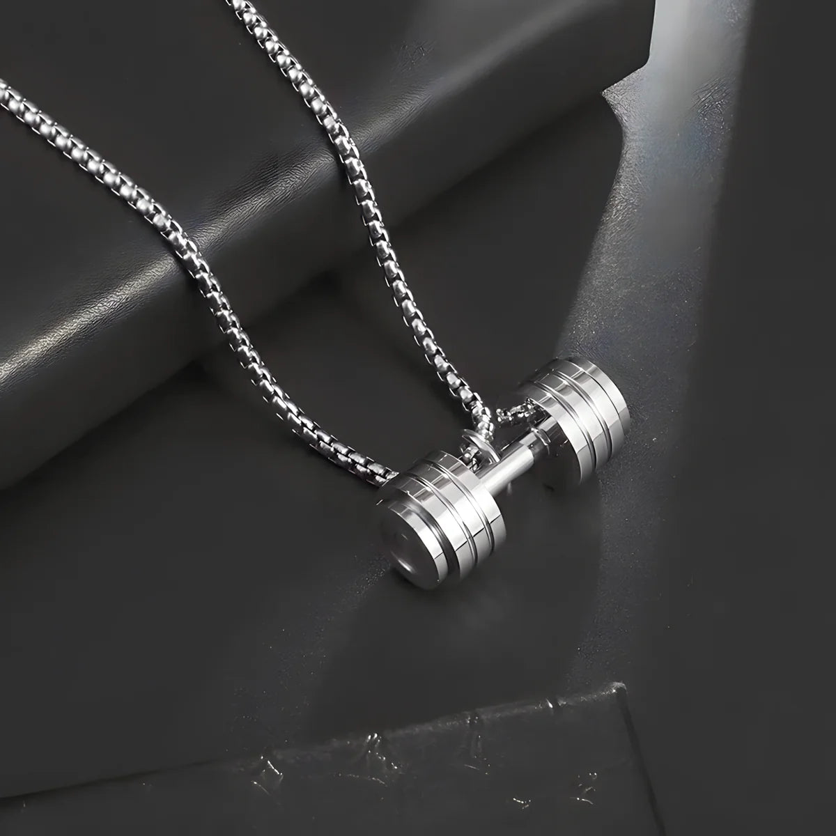 Heart Of Strength Dumbbell Necklace