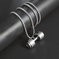 Heart Of Strength Dumbbell Necklace