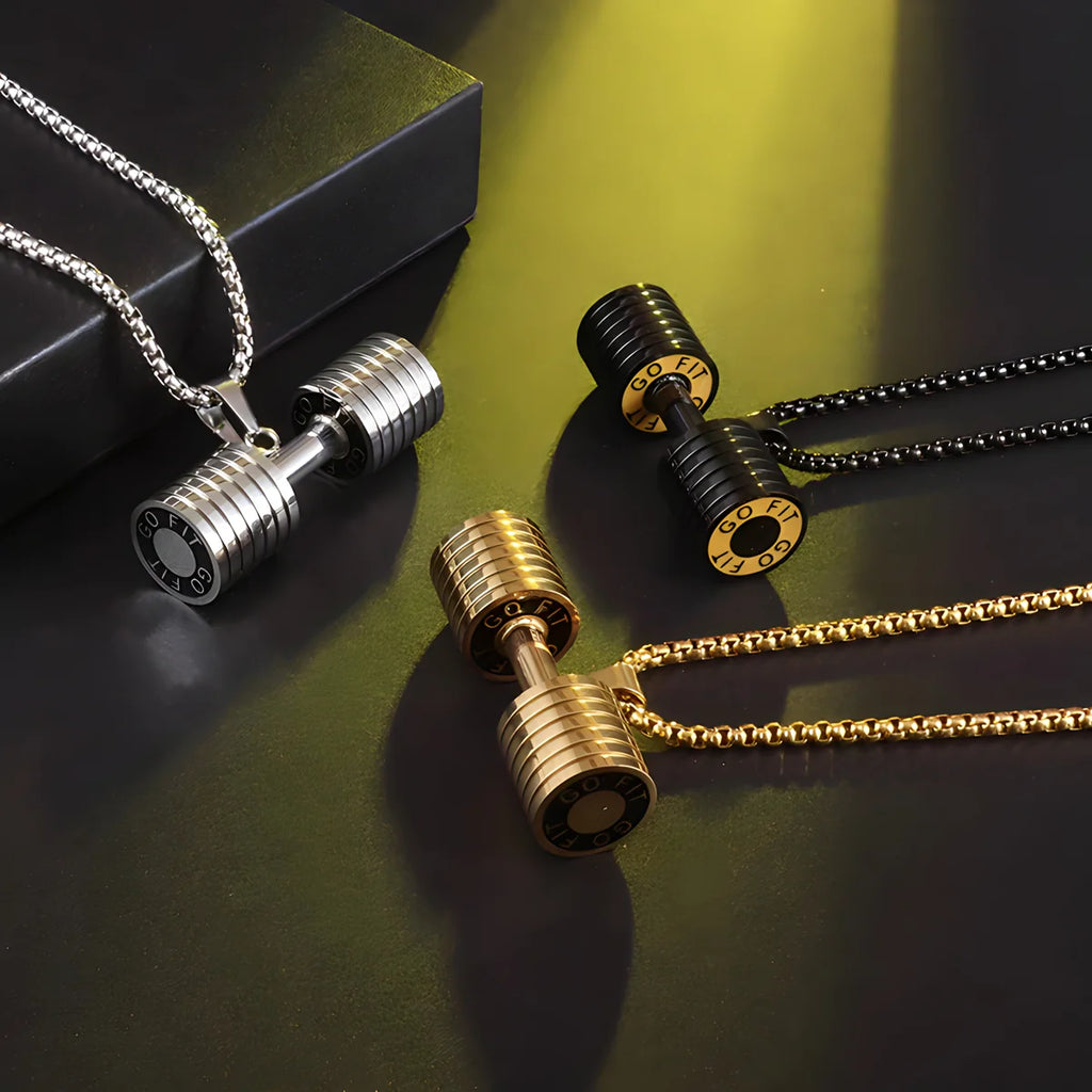 Strength Dumbbell Necklace