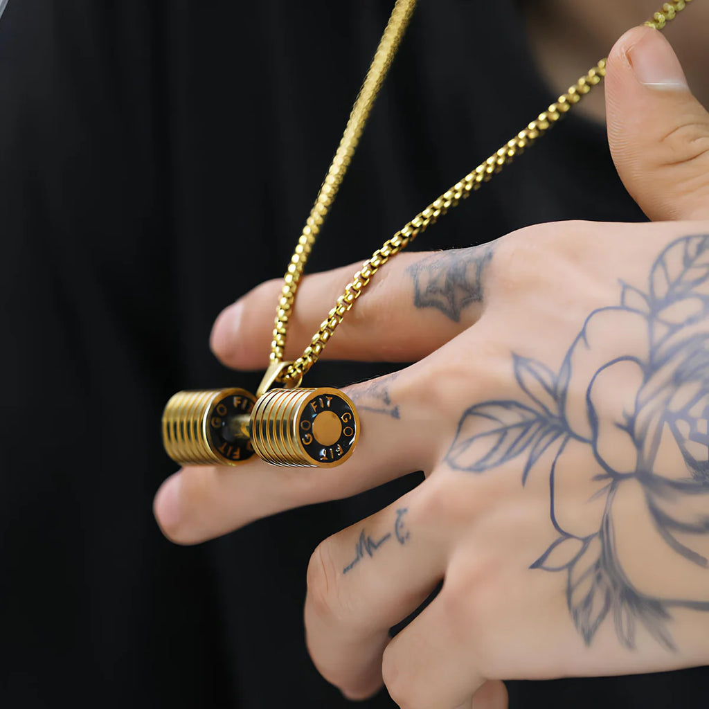 Strength Dumbbell Necklace